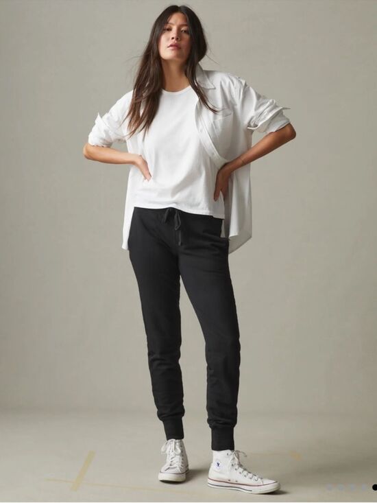 American Giant Pants - American Giant Women's French Terry Jogger in Black M